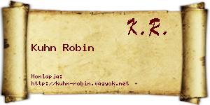 Kuhn Robin névjegykártya